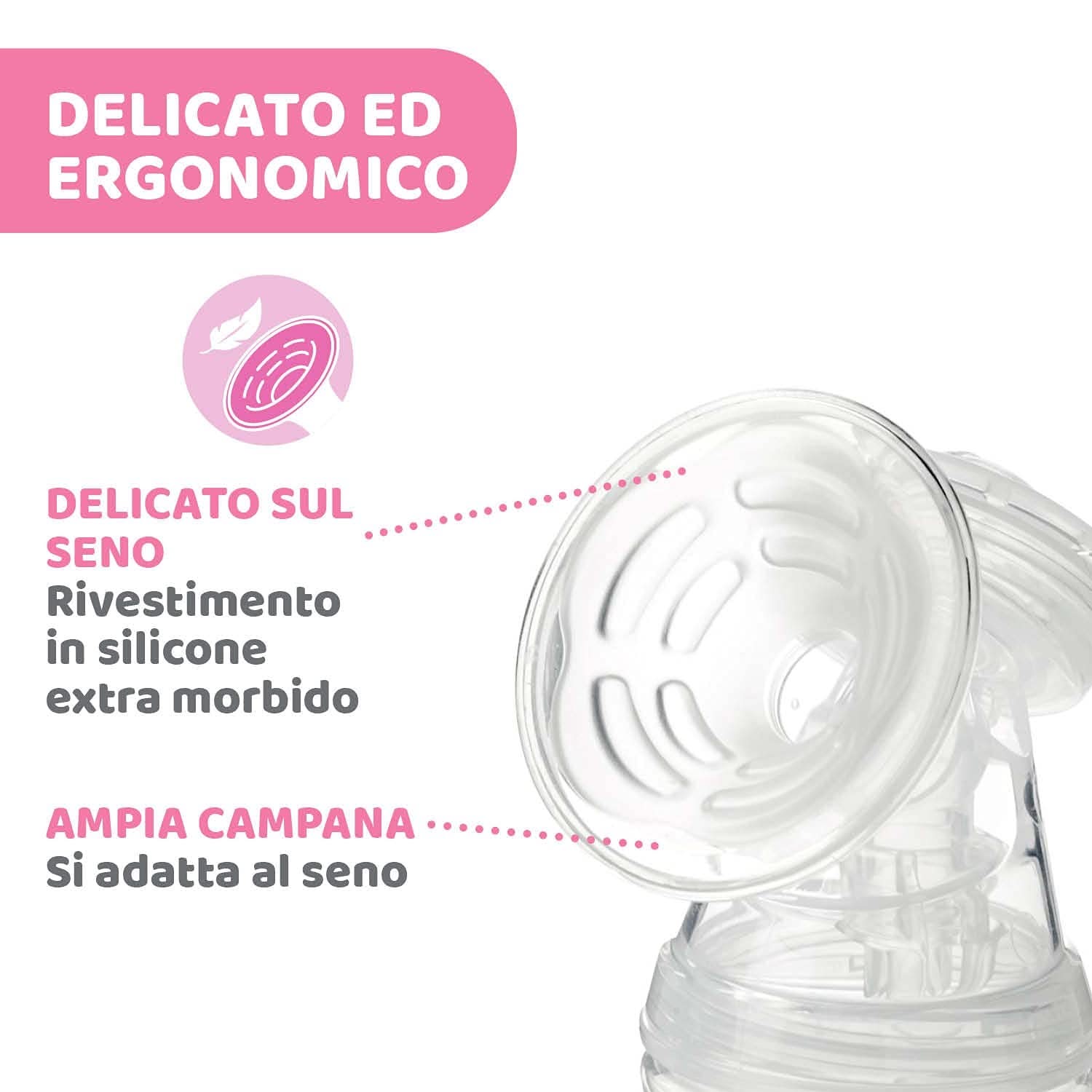 Tire-lait électrique Chicco avec phases de stimulation et d'extraction, 10 niveaux d'intensité, confortable et rapide, forme ergonomique, avec tétine inclinée et capuchon étanche, blanc, 150 ml Accessoires Alimentation et Allaitement Bebe Naty Shop