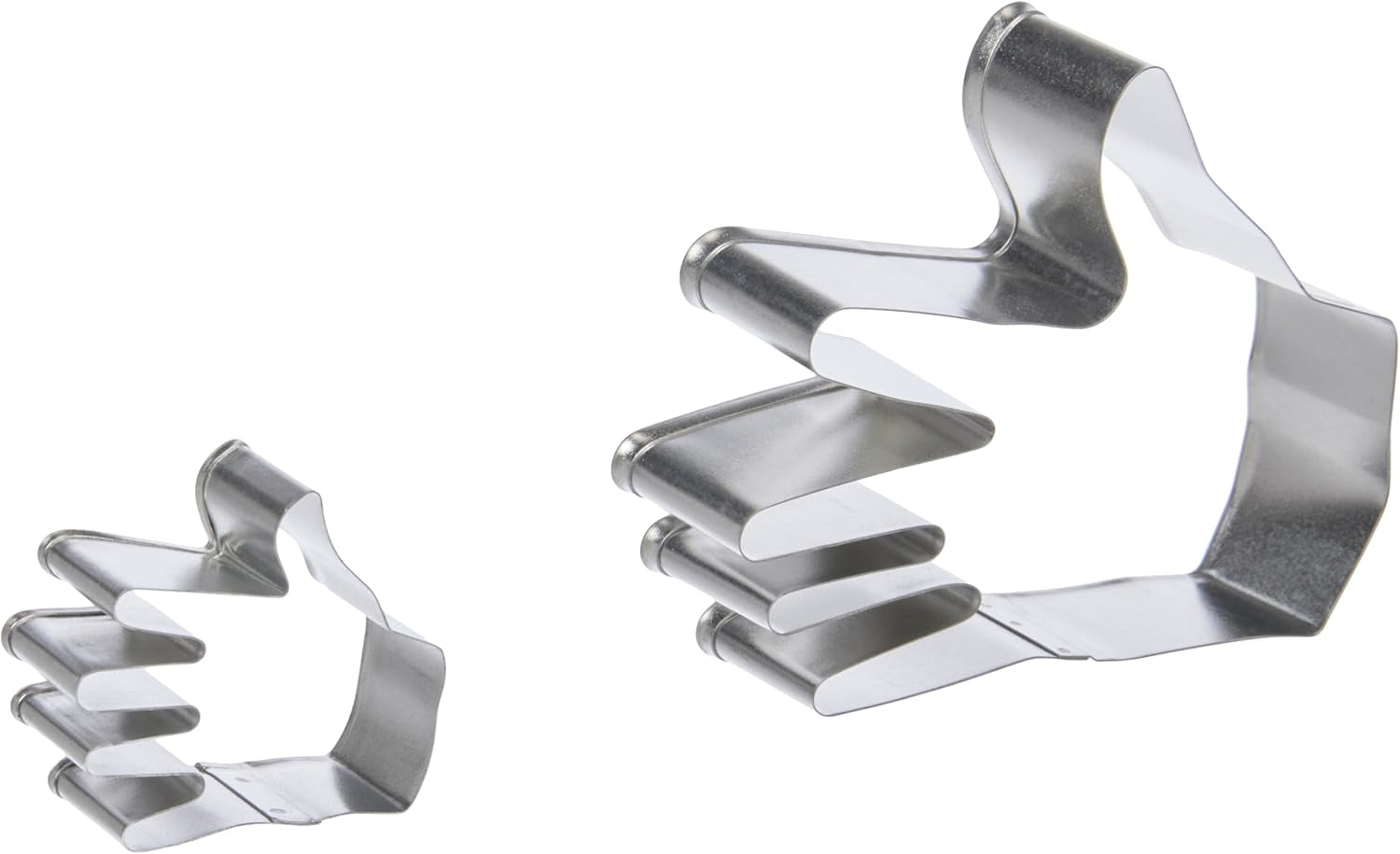 SC619 Emporte-pièces et gâteaux à motif manuel, petites et grandes tailles assorties, acier inoxydable, argent, 10 x 2 x 9 cm, 2 pièces