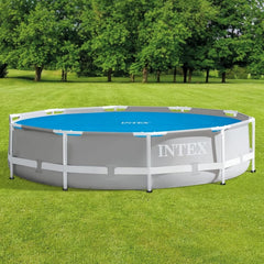 Bâche solaire pour piscine Intex Easy and Frame 305 cm de largeur, épaisseur de 120 microns, taille fabriquée : env. 290 cm, 28011 Bleu