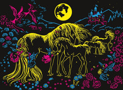 Ravensburger puzzle pentru copii - 13670 Unicorni în lumina lunii - Puzzle cu lumină de unicorn pentru copii cu vârsta de peste 6 ani, cu 100 de piese în format XXL, strălucește în întuneric Puzzle Naty Shop