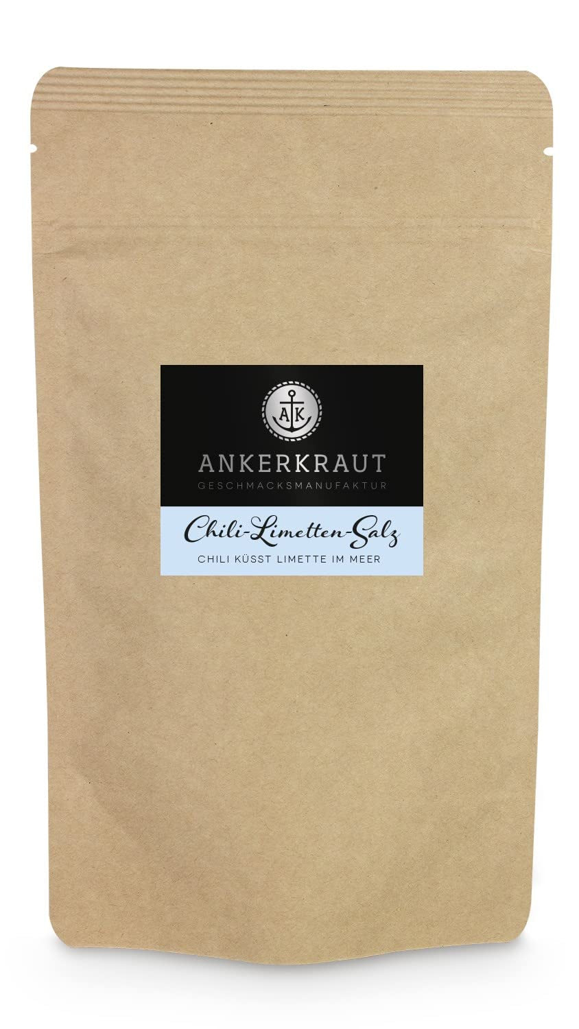 Ankerkraut Chili-Lime-Salz, 70g dans un verre en liège, Speise-Salz Mischung für Steak Fisch Salad Asia Gerichte, Allrounder mit Gesmack und Qualität