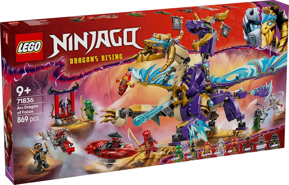 LEGO NINJAGO Lightbow Dragon - jouet avec 8 figurines et une roue Spinjitzu - jouet de construction ninja interactif pour garçons et filles à partir de 9 ans - idée cadeau pour les fans 71836 Jeux de construction Besuche den LEGO-Store