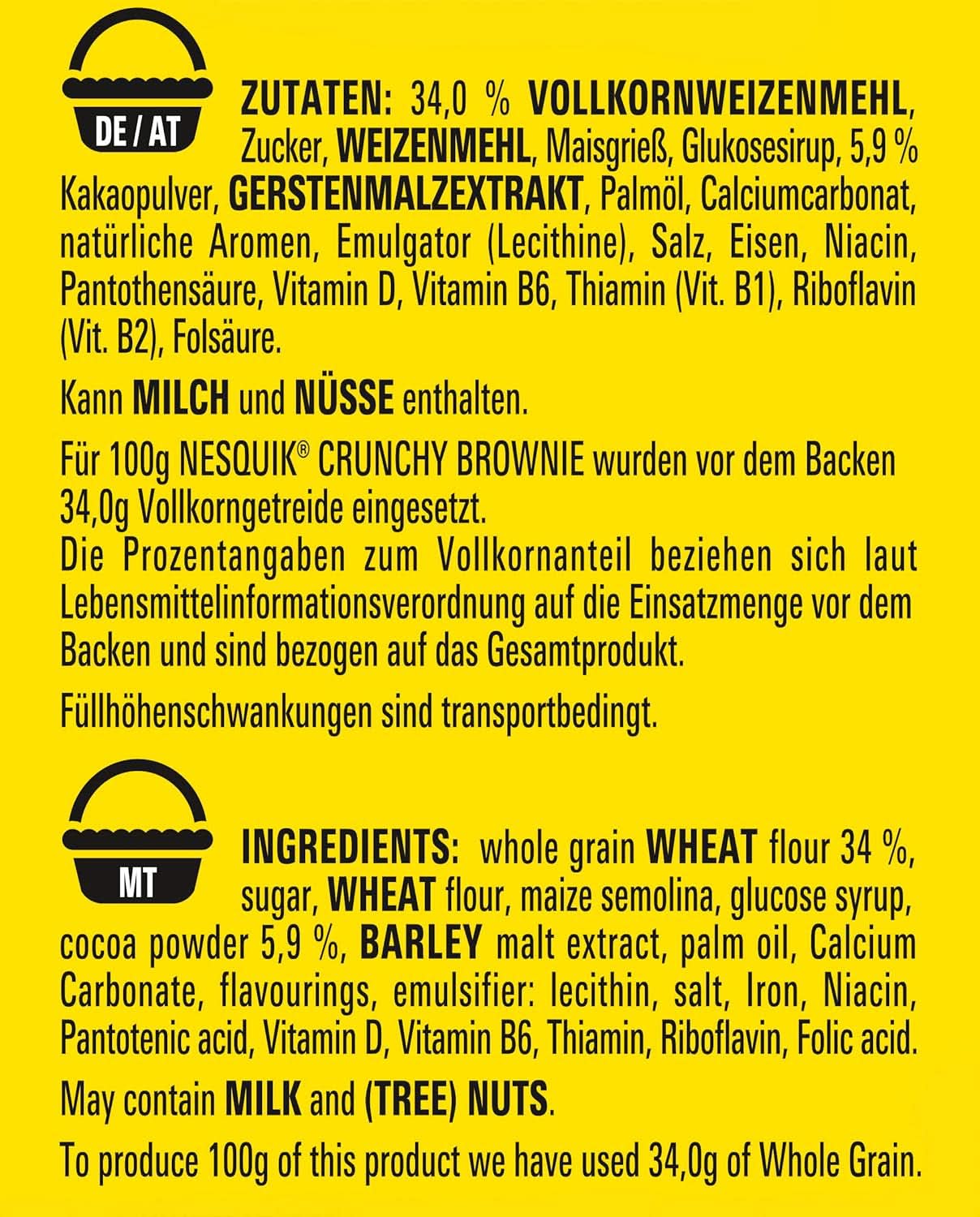 NESQUIK Crunchy Brownie, cereale crocante pentru micul dejun cu bucăți de ciocolată, 300 grame Cereale Naty Shop