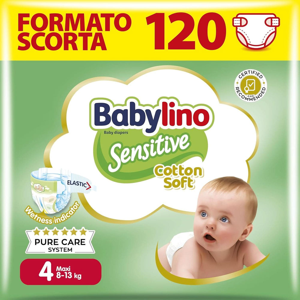 Babylino Couches sensibles et délicates pour enfants, différentes tailles Mère et Enfant Naty Shop Taille 4 (20 unités)