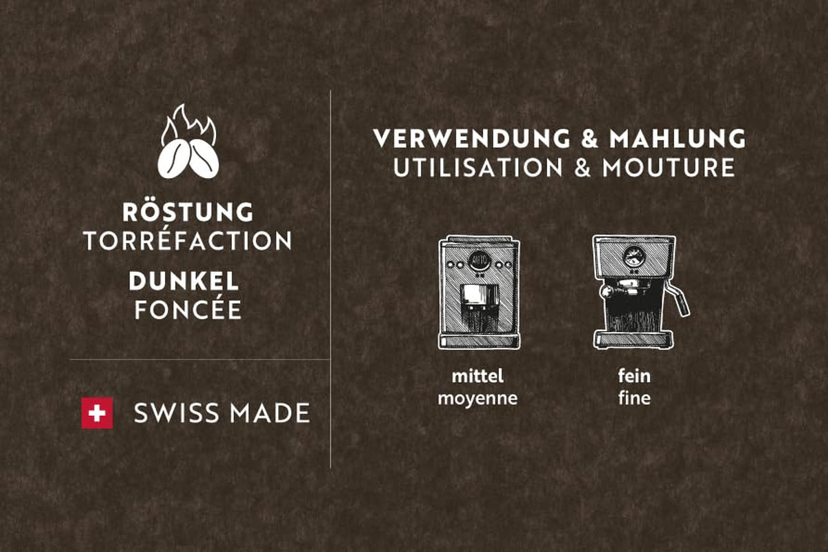 Café Royal Bio Espresso Pérou – Cafés à café 100 % Arabica, aromatiques intenses, rôtis foncés, étoiles 4/5, Bio & Fairtrade, 500 g de pots de fleurs