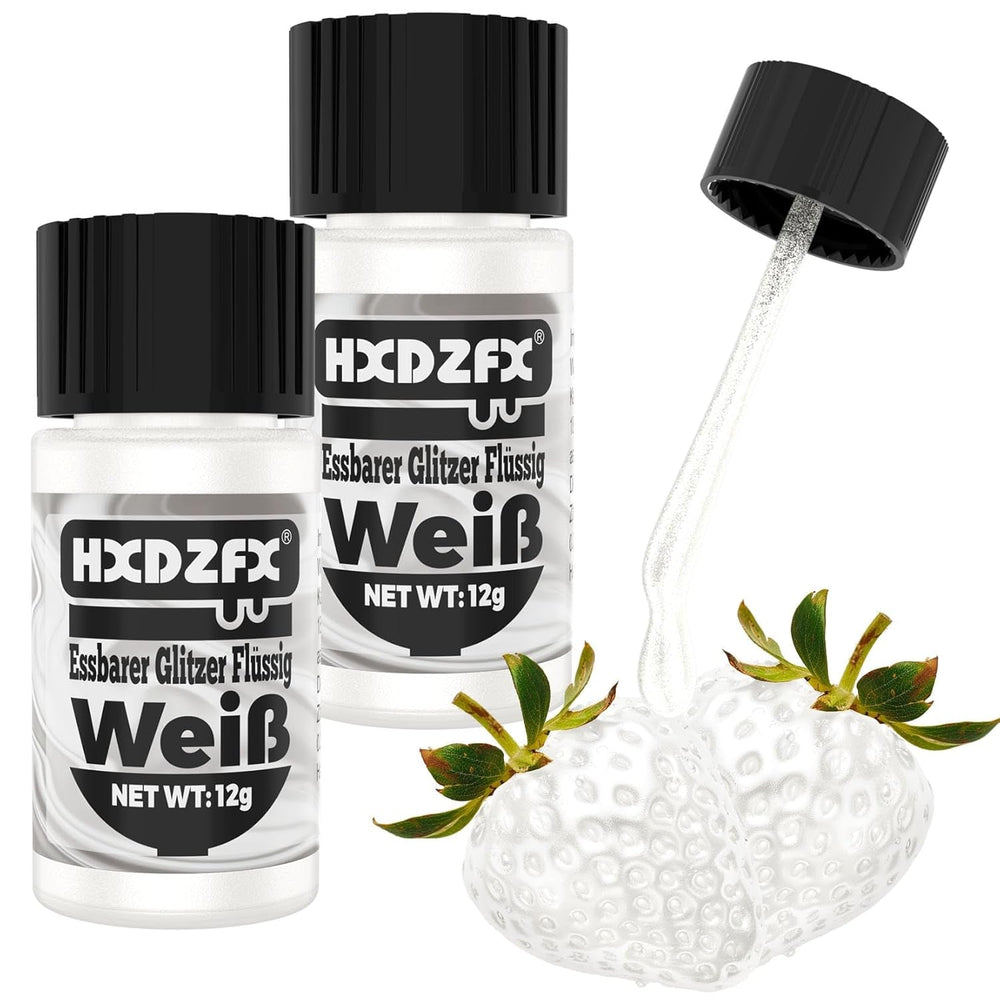 Paillettes liquides comestibles - 2 × 12 grammes Glitter Naty Shop Blanc
