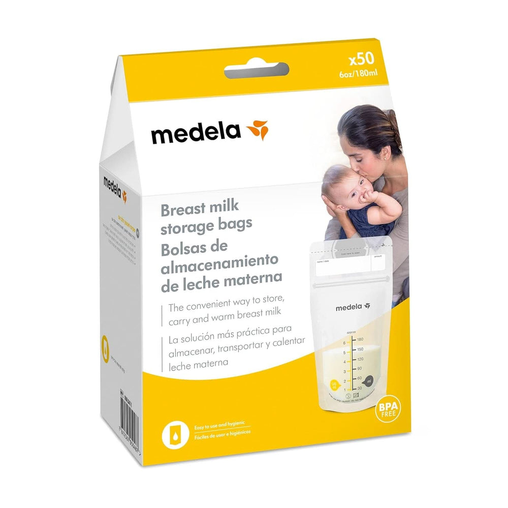 Sacs de conservation du lait maternel Medela 25 pièces, env. 200 ml, blanc (version espagnole) Accessoires d'alimentation et d'allaitement Bebe Naty Shop