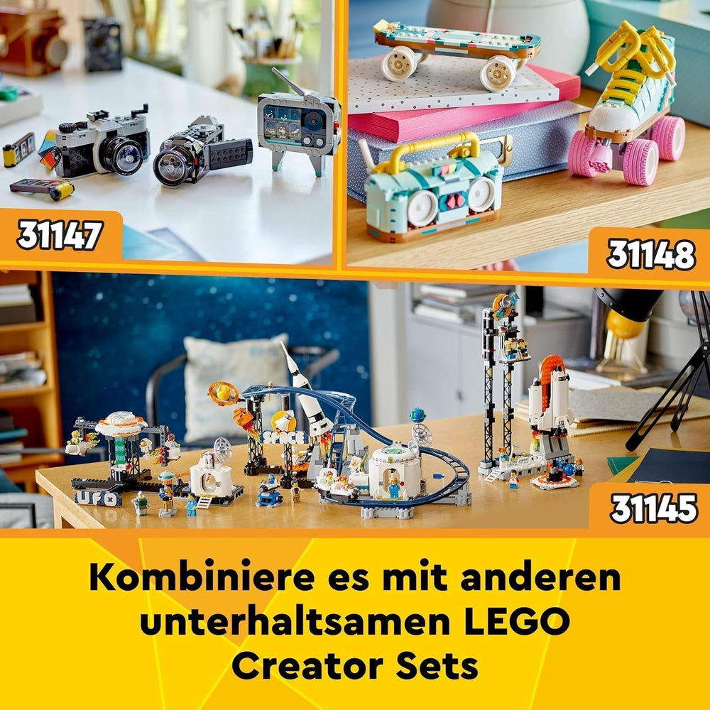 LEGO Creator Jouet astronaute spatial 3 en 1, kit de modèle de chien et de vaisseau spatial pour enfants, décorations de maternelle, cadeau créatif pour garçons et filles de 9 ans 31152 Ensembles de construction Besuche den LEGO-Store