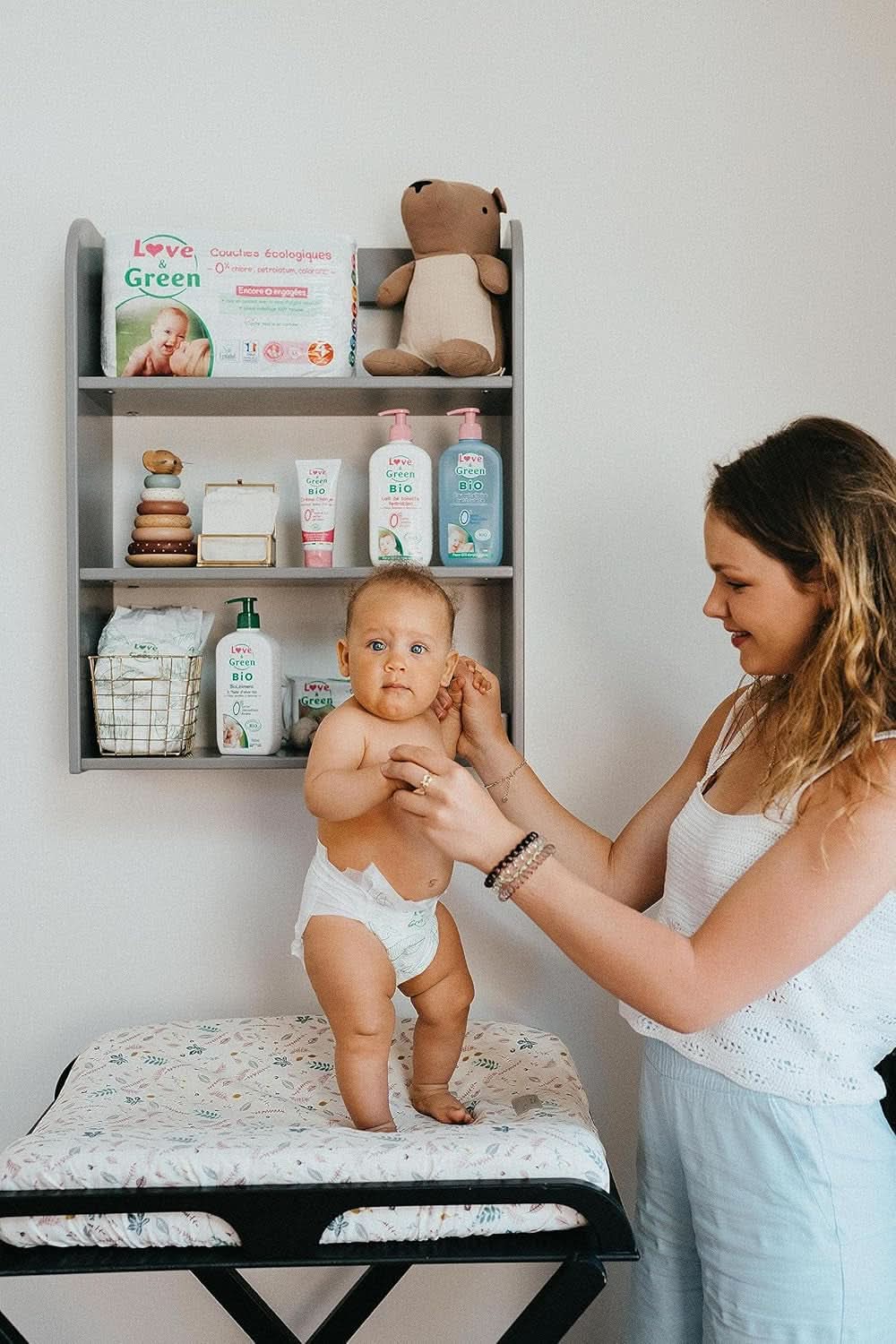 Love & Green, couches sans chlore, paquet pour 1 mois, taille 4 Mère et Enfant Naty Shop