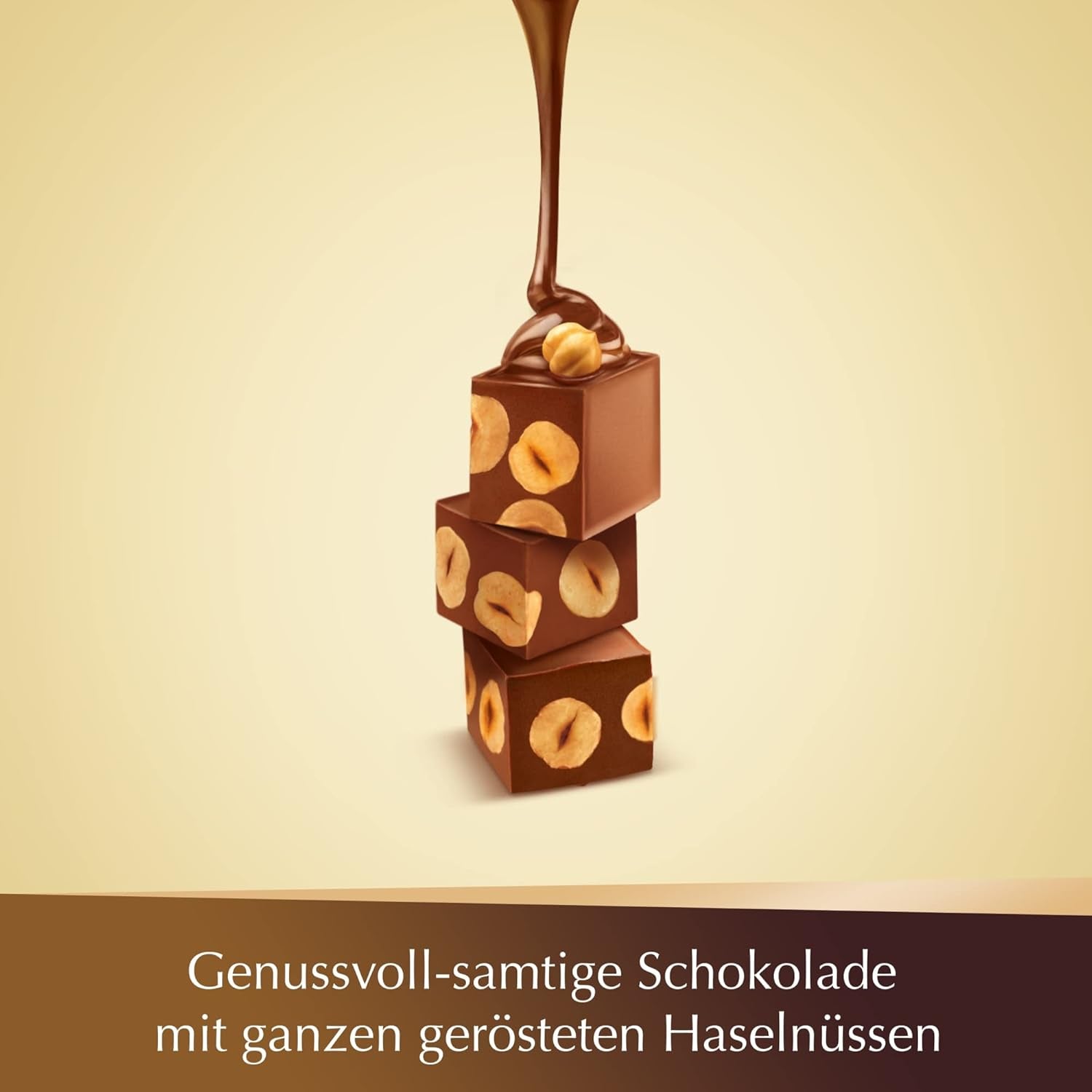 Lindt NUXOR Ciocolată cremoasă cu lapte Gianduja cu alune întregi prăjite, 103 grame Bomboane de Ciocolata Naty Shop