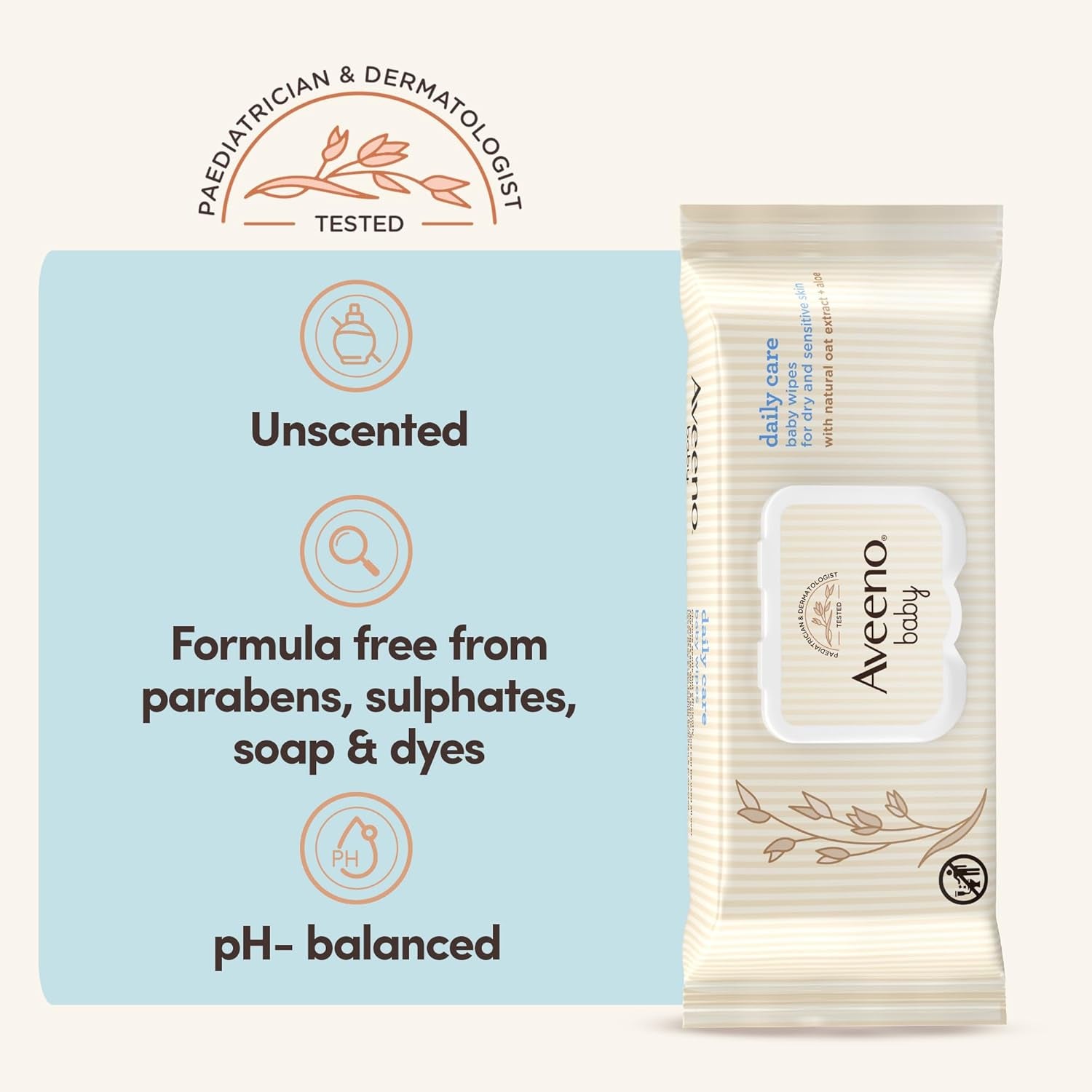 Lingettes humides Daily Care, nettoient en douceur et efficacement les peaux sensibles, essentiels pour bébé, blanches, 12 pièces (total 864 lingettes)