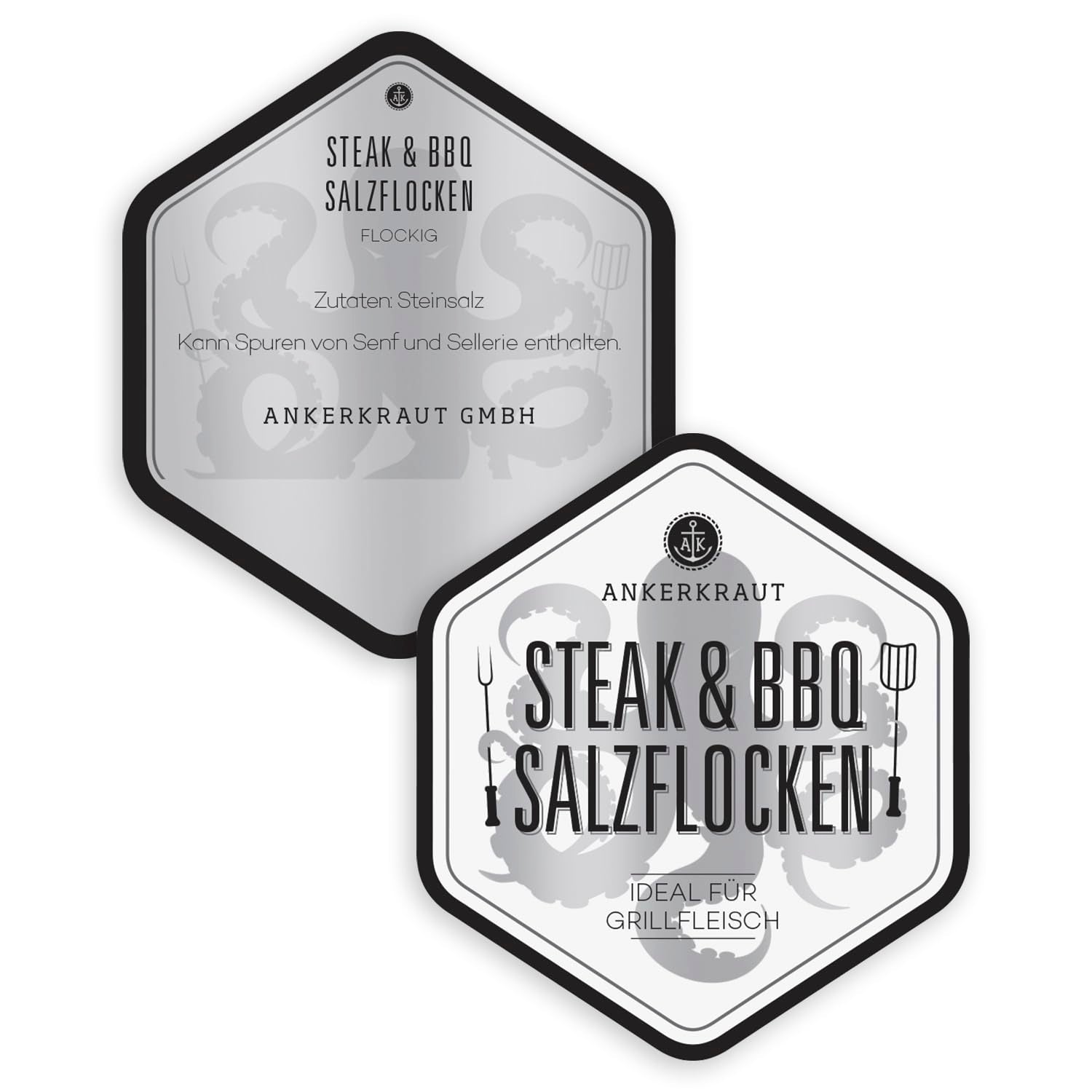 Ankerkraut Steak & BBQ Salzflocken, zum verfeirnern von Steaks, Salaten ou auch Süßspeisen, 190g im Streuer