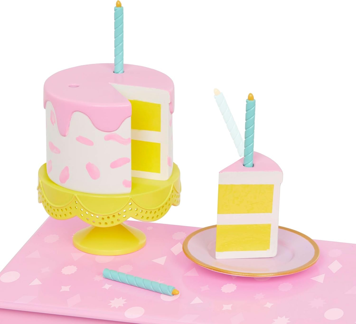 Glitter Girls - GG Surprise Birthday Party Set & Sashka - Bewegliche 36cm Puppe Sashka - Überraschungs-Geburtstagsparty-Set - Tisch & Stühle Möbel - 3 ans +