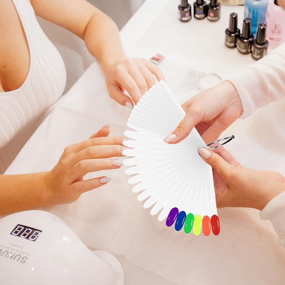 100 outils de nail art, pochoirs de nail art, tête ronde transparente et outils de ballet de couleur naturelle, livrés avec 2 autocollants numériques à paillettes 1-100