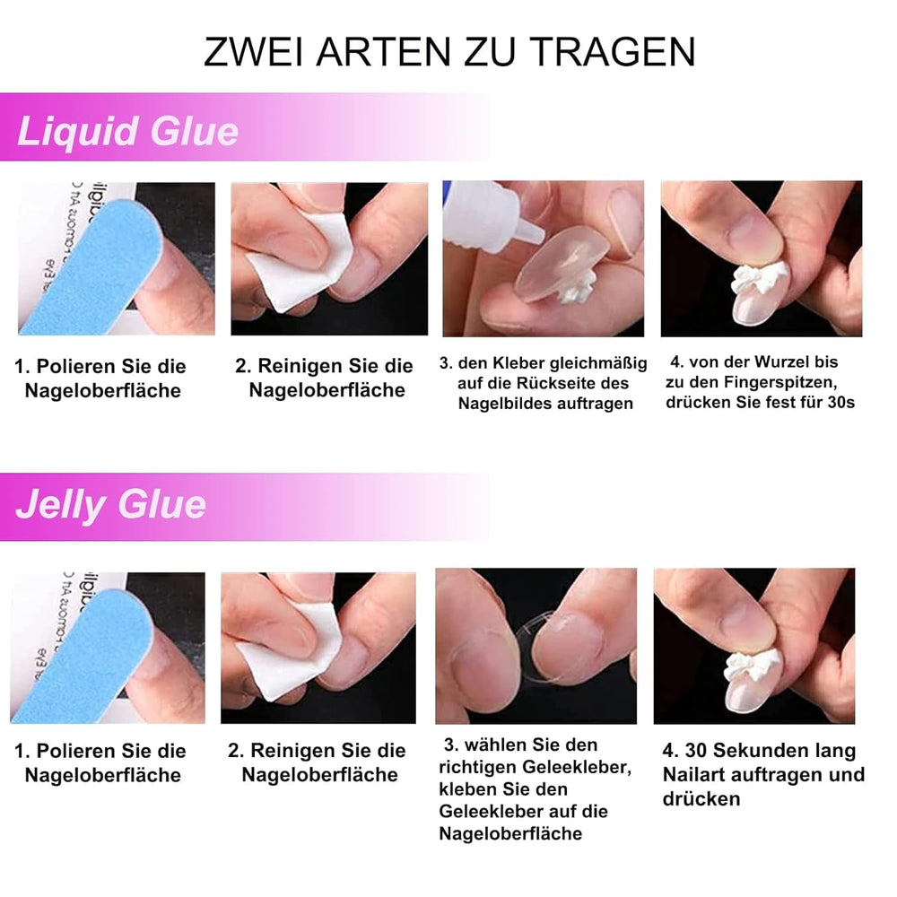 Moonglow longs ongles Stiletto laiteux blanc rose dégradé paillettes Cool faux ongles avec colle rose Ombre paillettes ongles artificiels