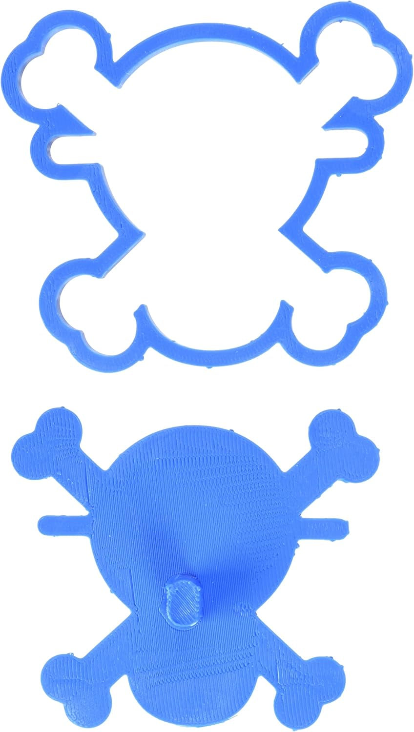 Boîte à biscuits monobloc, plastique, bleu, 8 x 7 x 1,5 cm