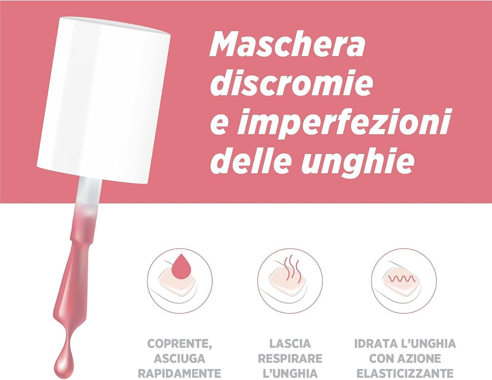 Microblock 3 en 1 Soin des Ongles Soin des Ongles Rose - Vernis à Ongles Cicatrisant - Traitement des Ongles des Pieds - Renforcement des Ongles - Disponible en 16 Couleurs - 5 ml