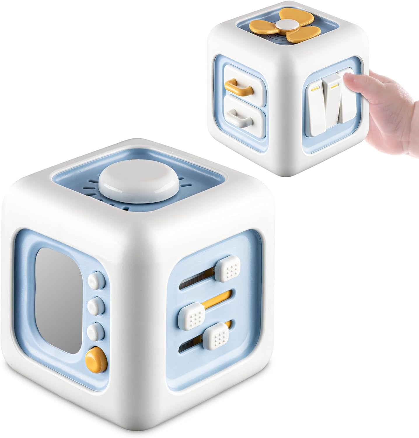 Jouet sensoriel pour les tout-petits de 1 à 3 ans | Jouet Montessori pour les enfants à partir de 1 an | Jouet de voyage pour bébés de 12 à 18 mois | Cube d'activités, cadeau anniversaire ou Noël pour les 1 an