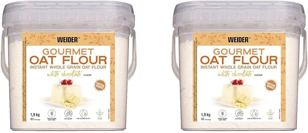 Gruau Weider Gourmet (1,9 kg) saveur brownie. Gruau à grains entiers. Source de protéines à faible teneur en sucre.