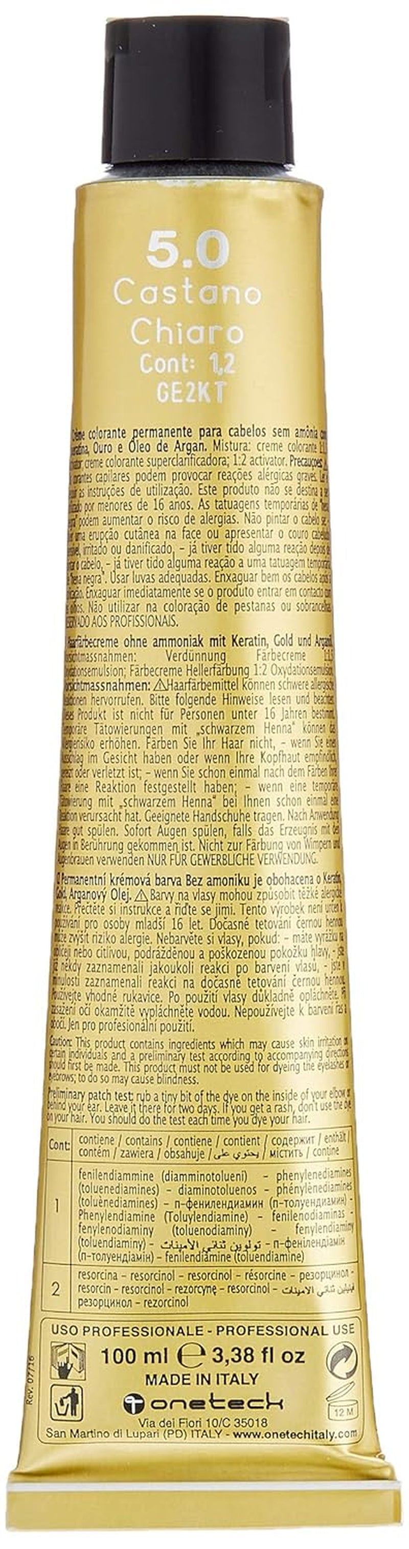 Fanola Oro Therapy Color Keratin 5.0 100ml Vopsea pentru par Naty Shop