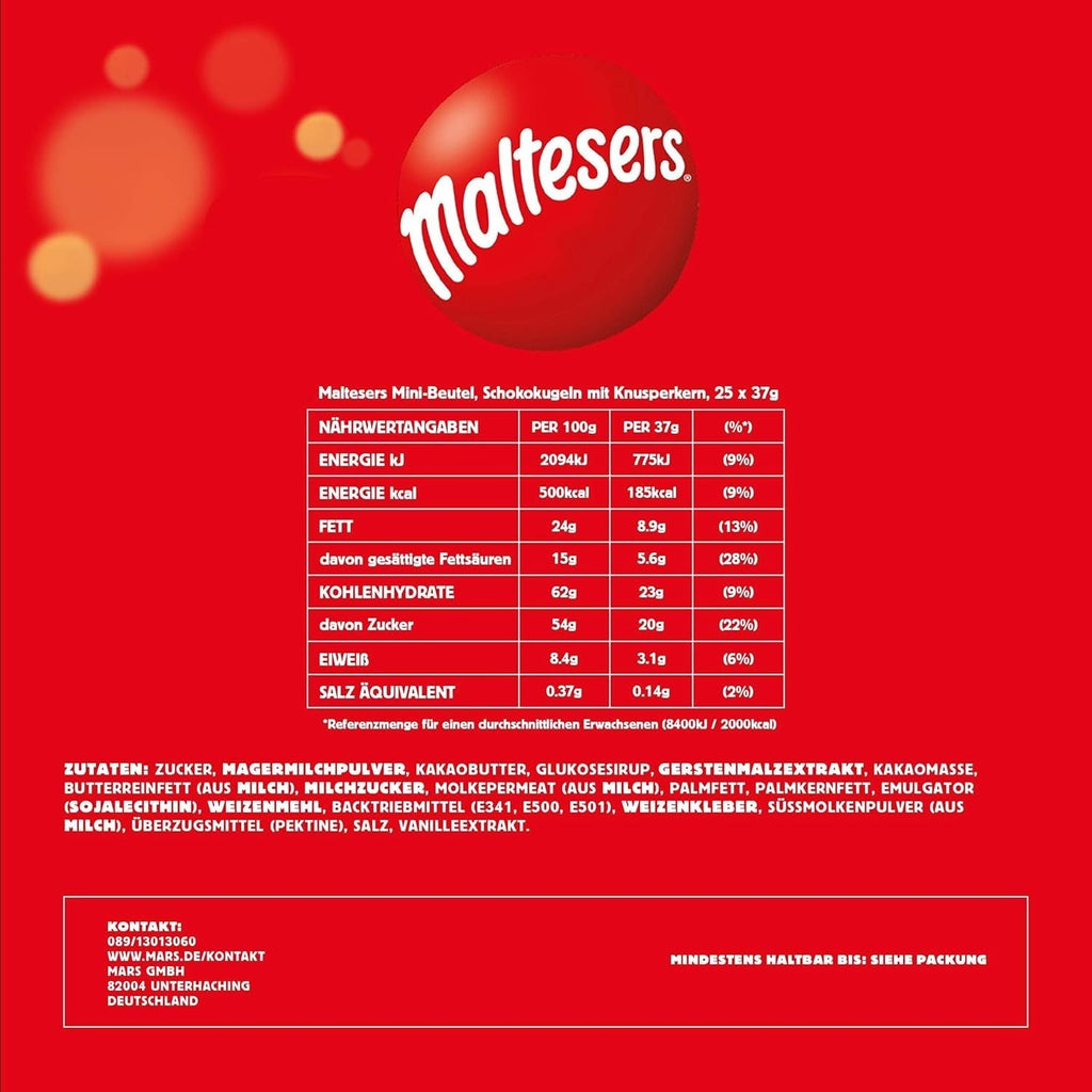 Maltesers Bomboane de Ciocolata Naty Shop