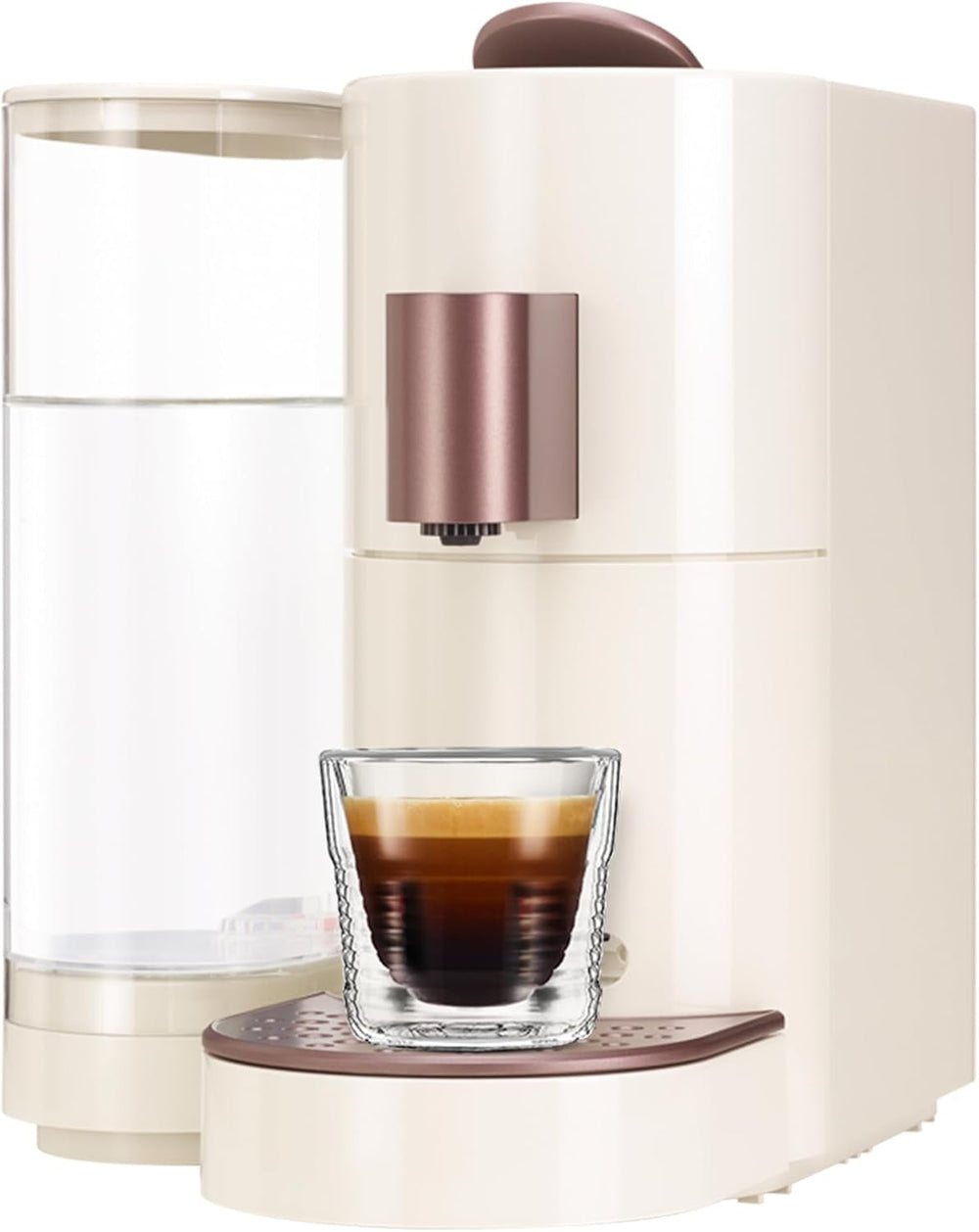 Machine à expresso à capsules K-FEE TWINS II pour café, thé et cacao | Machine à expresso pour grandes tasses | Chauffage rapide | Réservoir d'eau de 2,3 l | 19 barres | Cuivre noir