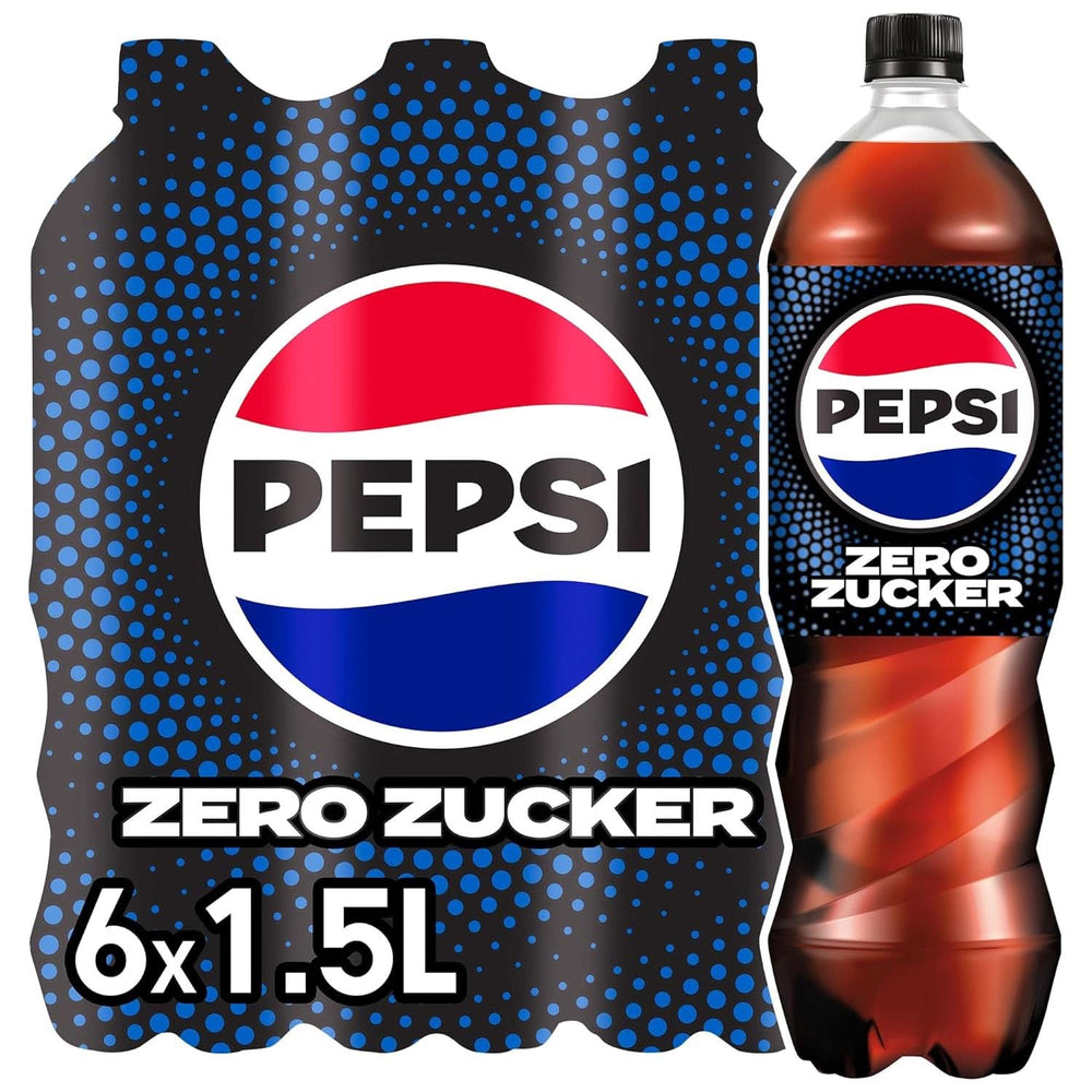 Pepsi Zero Sugar, Boisson gazeuse sans sucre, cola caféiné, coffret 6 x 1,25 litres Boissons sans alcool Naty Shop Version Classique