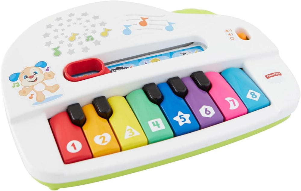 Fisher-Price Premier clavier pour bébé - piano jouet portable avec 4 options de jeu, chansons, lumières et sons, apprentissage ludique, version : UK-anglais , GFK04 Baby Toys Naty Shop français
