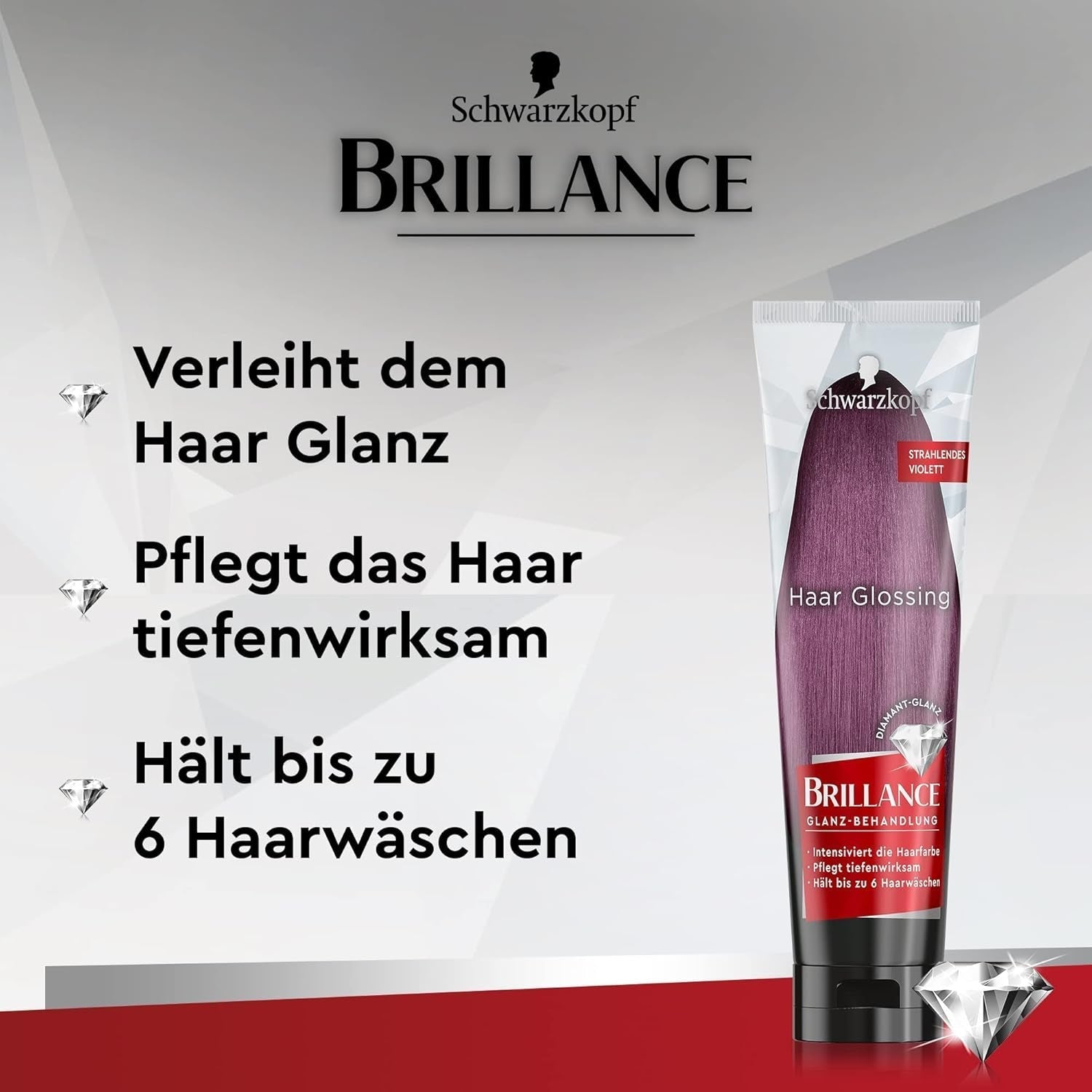 Brillance Shine Treatment, Hair Glossing Radiant Violet (150ml), nourrit et intensifie la couleur des cheveux, peut être utilisé comme masque capillaire, dure jusqu'à 6 lavages de cheveux Naty Shop Hair Dye