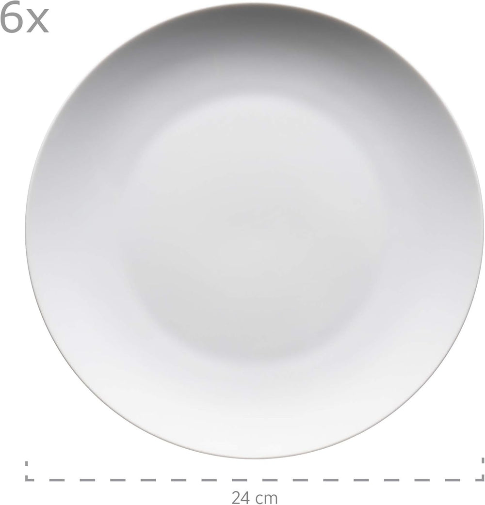 Mäser Barca service de table pour 6 personnes, lot de 12, porcelaine, blanc