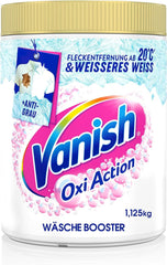Vanish Oxi Action Powerwhite Poudre - 1 X 1,125 Kg - poudre détachante et améliorant le linge sans chlore - pour linge blanc Détergents à Lessive Naty Shop