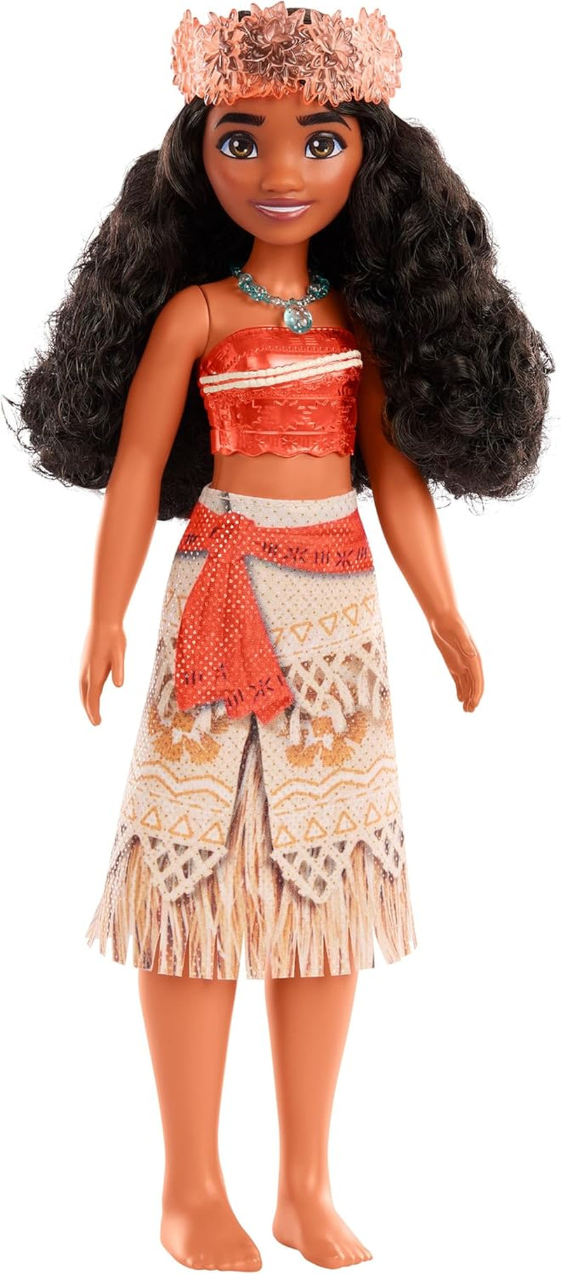 Mattel DISNEY Moana - Poupée mannequin articulée avec tenue pailletée, bandeau et collier amovibles, pour enfants à partir de 3 ans, HPG68