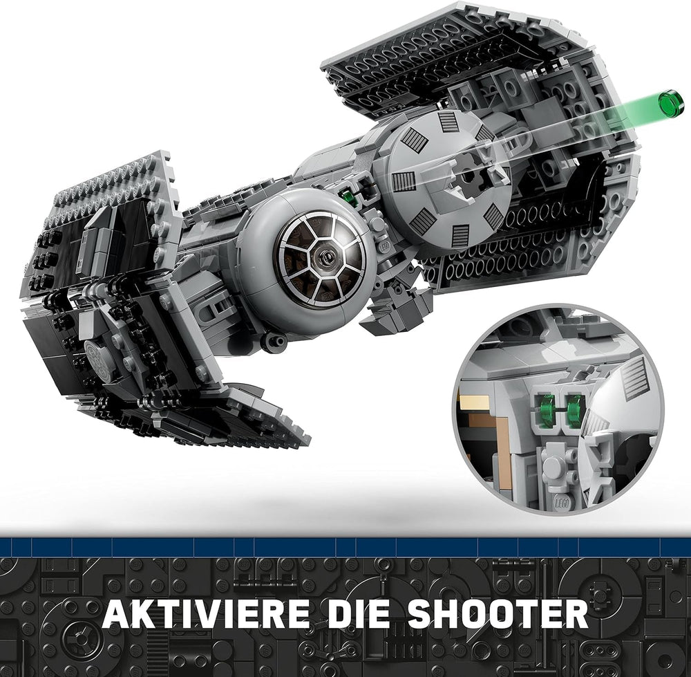 LEGO Star Wars Kit de modèle de bombardier TIE avec figurines de Dark Vador avec sabre laser et droïde Gonk, jouet à construire Starfighter en cadeau 75347 Jeux de construction Besuche an LEGO-Store