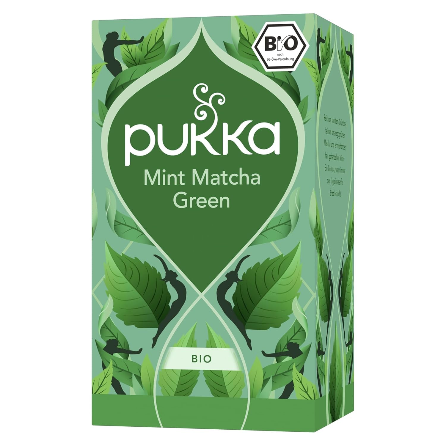 Poukka | Tisane Bio "Menthe Matcha Verte" | Menthe, menthe poivrée et matcha | Thé vert pour la fraîcheur matinale | Paquet de 1 | 20 sachets de thé