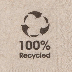 Serviettes écologiques biologiques fabriquées à partir de papier recyclé I Serviettes en papier de haute qualité 10 x 10 cm I 100 pièces Serviettes à cocktail non blanchies biodégradables compostables