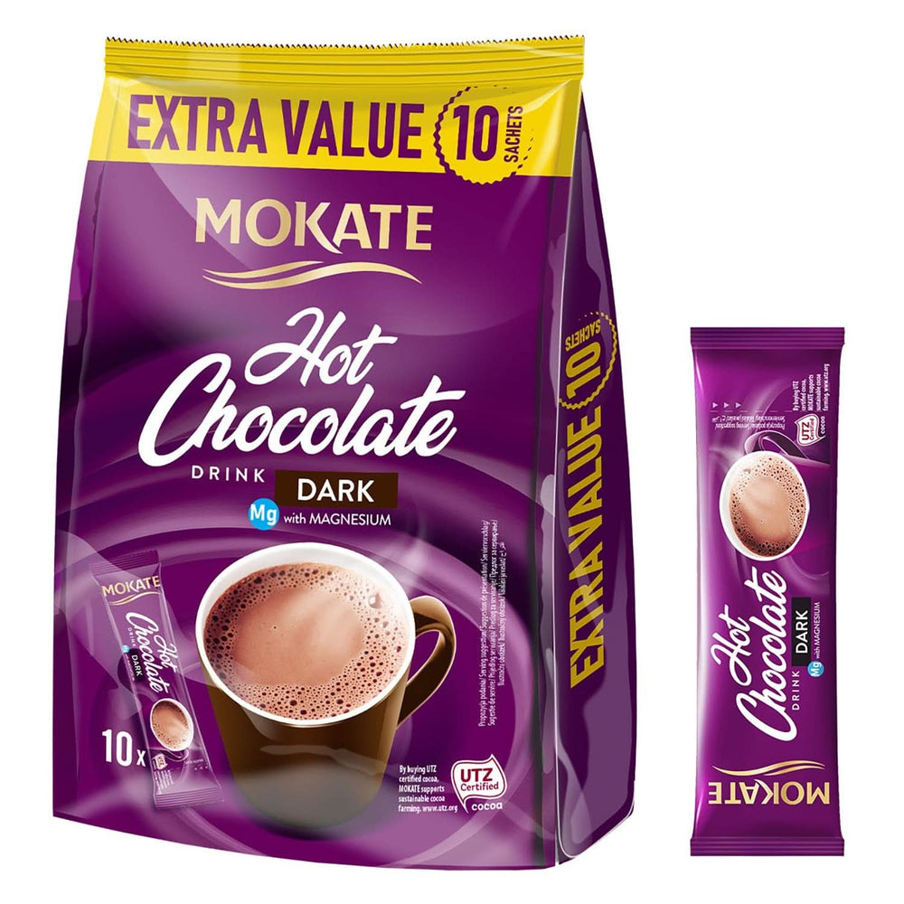 MOKATE® Chocolat chaud noir - 1 paquet 180 grammes - 10 sachets Cacao et Chocolat Chaud Naty Shop Chocolat noir - 1 paquet - 10 sachets