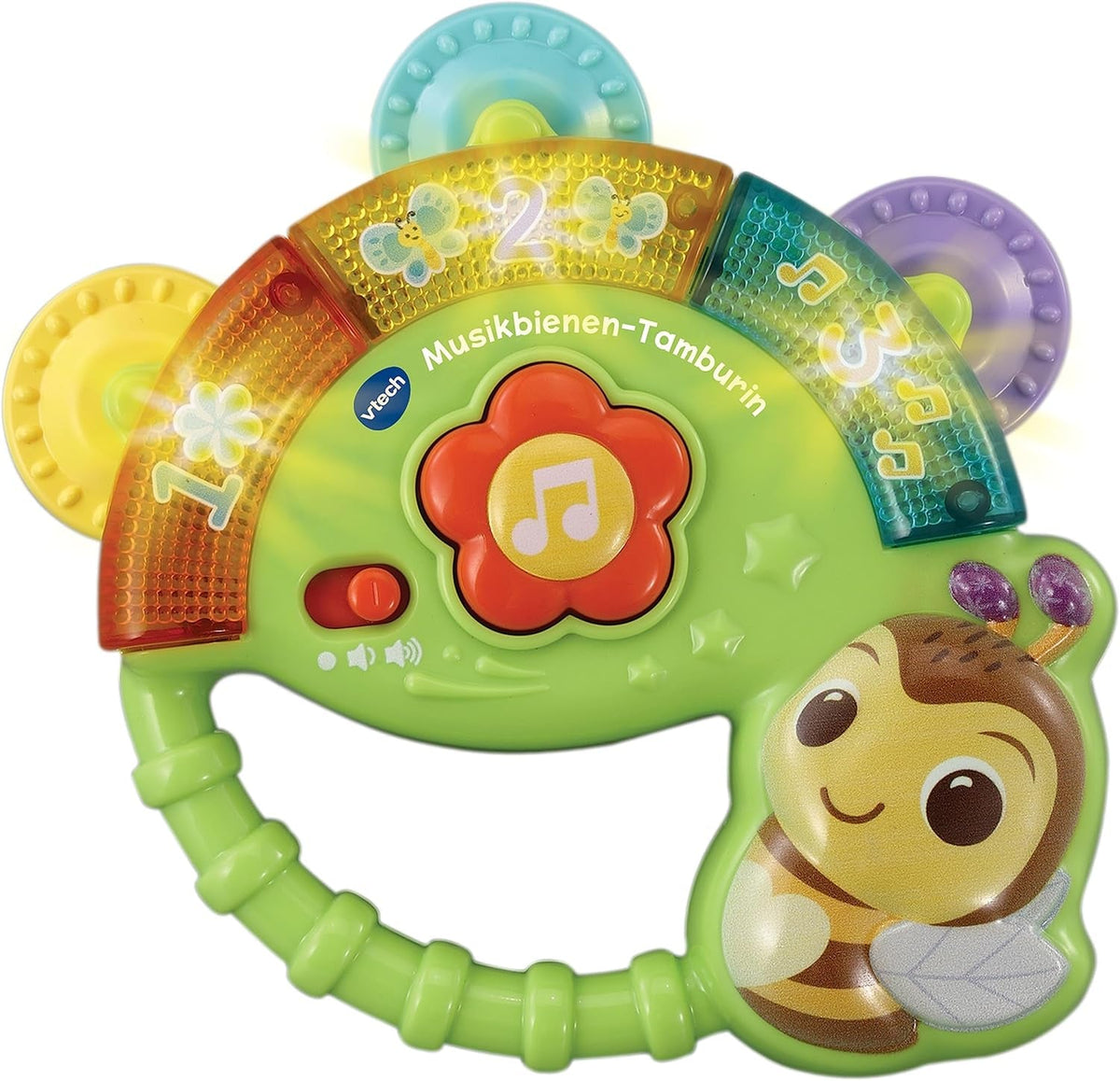 Vtech Baby Musical Bee Tambourin - Jouet musical avec chiffres, sons amusants, phrases et chansons - Pour 3-36 mois Jouets pour bébés Naty Shop Titre par défaut