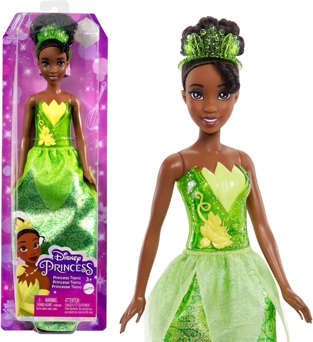 Mattel DISNEY Princesse Aurore - poupée avec tenue typique, chaussures et diadème amovibles, haut scintillant et jupe amovible à motifs, cheveux longs pouvant être coiffés, HLW09 Naty Shop Tiana Dolls