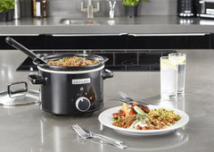 Mijoteuse Crockpot, bol en céramique amovible, facile à nettoyer, 2,4 litres (1-2 personnes) Mijoteuse Naty Shop