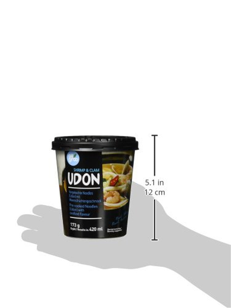 Allgroo Udon Cup Nouilles instantanées – Soupe Udon épicée aux fruits de mer savoureuse – Préparation rapide (1 x 173 g)