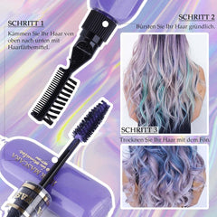 Teinture capillaire instantanée 6 couleurs Mascara capillaire temporaire pour filles et femmes Craie capillaire lavable Mascara capillaire arc-en-ciel Teinture capillaire pour carnaval Halloween Cosplay fête anniversaire (A) Naty Shop Coloration capillaire