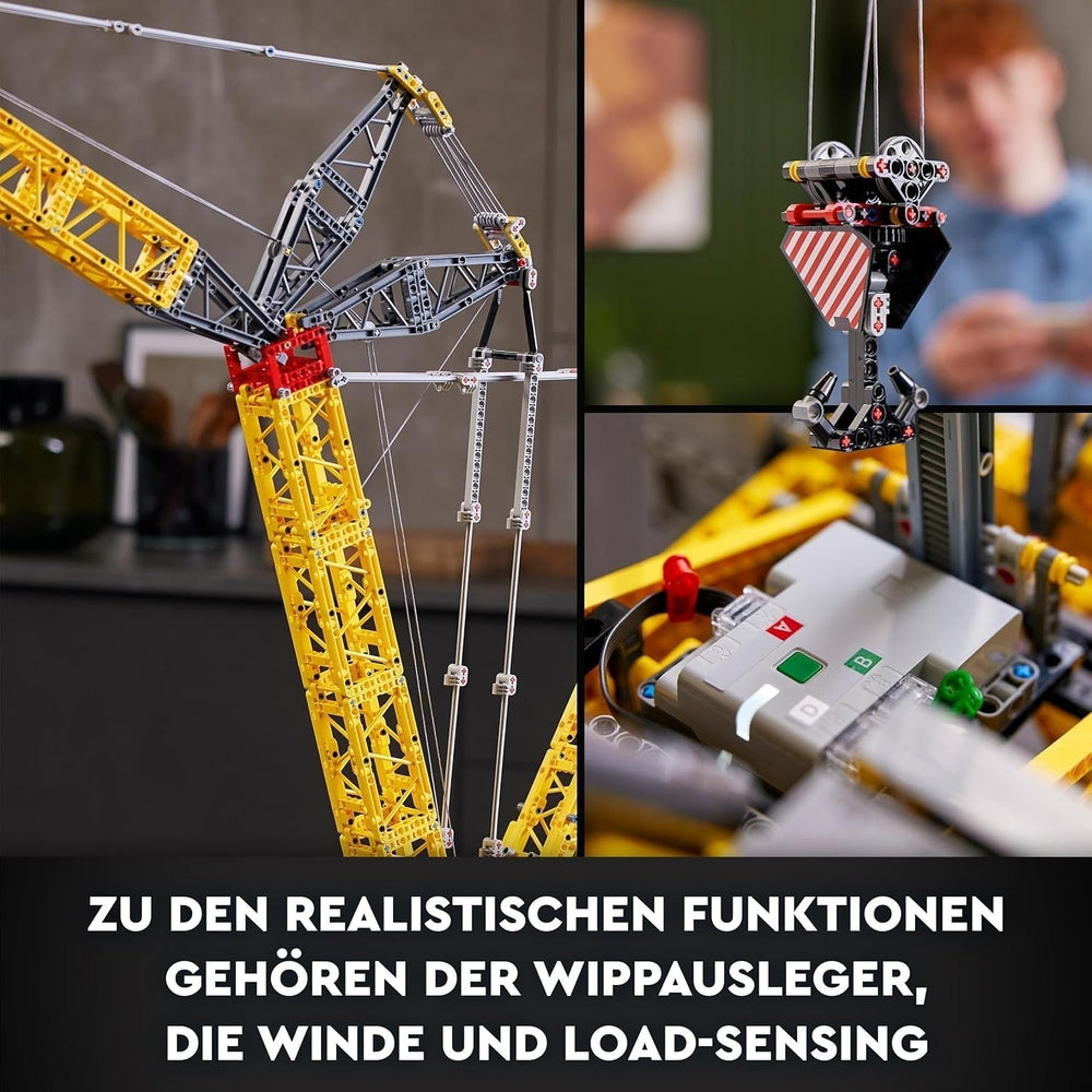 LEGO Technic Liebherr LR 13000 Ensemble de grue sur chenilles, construisez le meilleur modèle de véhicule de construction télécommandé avec application Control+, grue avec système de treuil et bras de levage, grand modèle pour adultes 42146 Besuche Den LEGO-Store Ensembles de construction