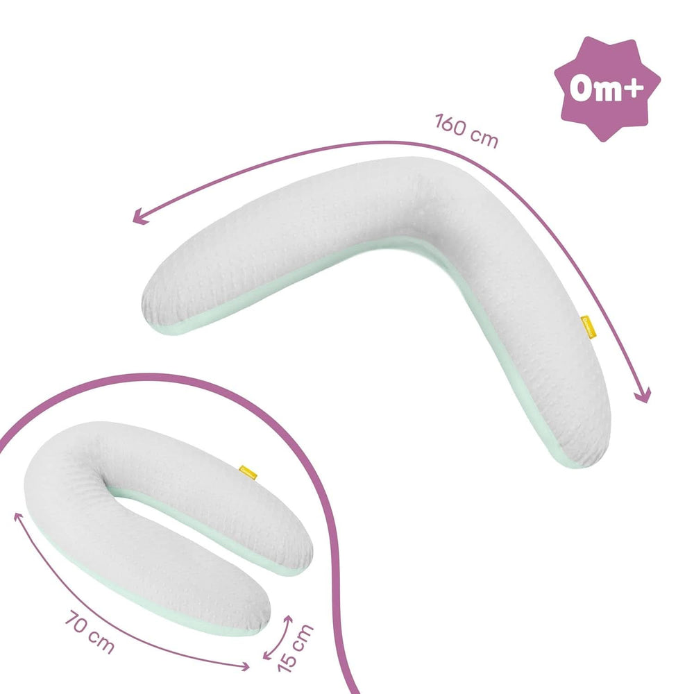 Badabulle Coussin d'allaitement et coussin de grossesse moelleux, 150 cm, avec housse, forme ergonomique Accessoires Alimentation et Allaitement Bebe Naty Shop