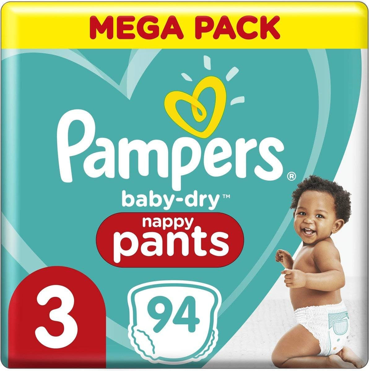 Couches Pampers 81657566 Pantalon Baby-Dry, blanc
