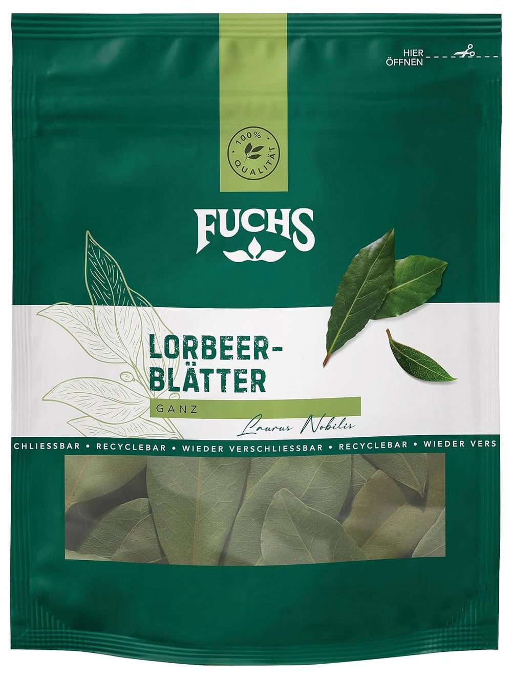Fuchs - Feuilles de laurier dans un sachet refermable et recyclable - à base d'ingrédients naturels - 7 grammes Condiments Naty Shop