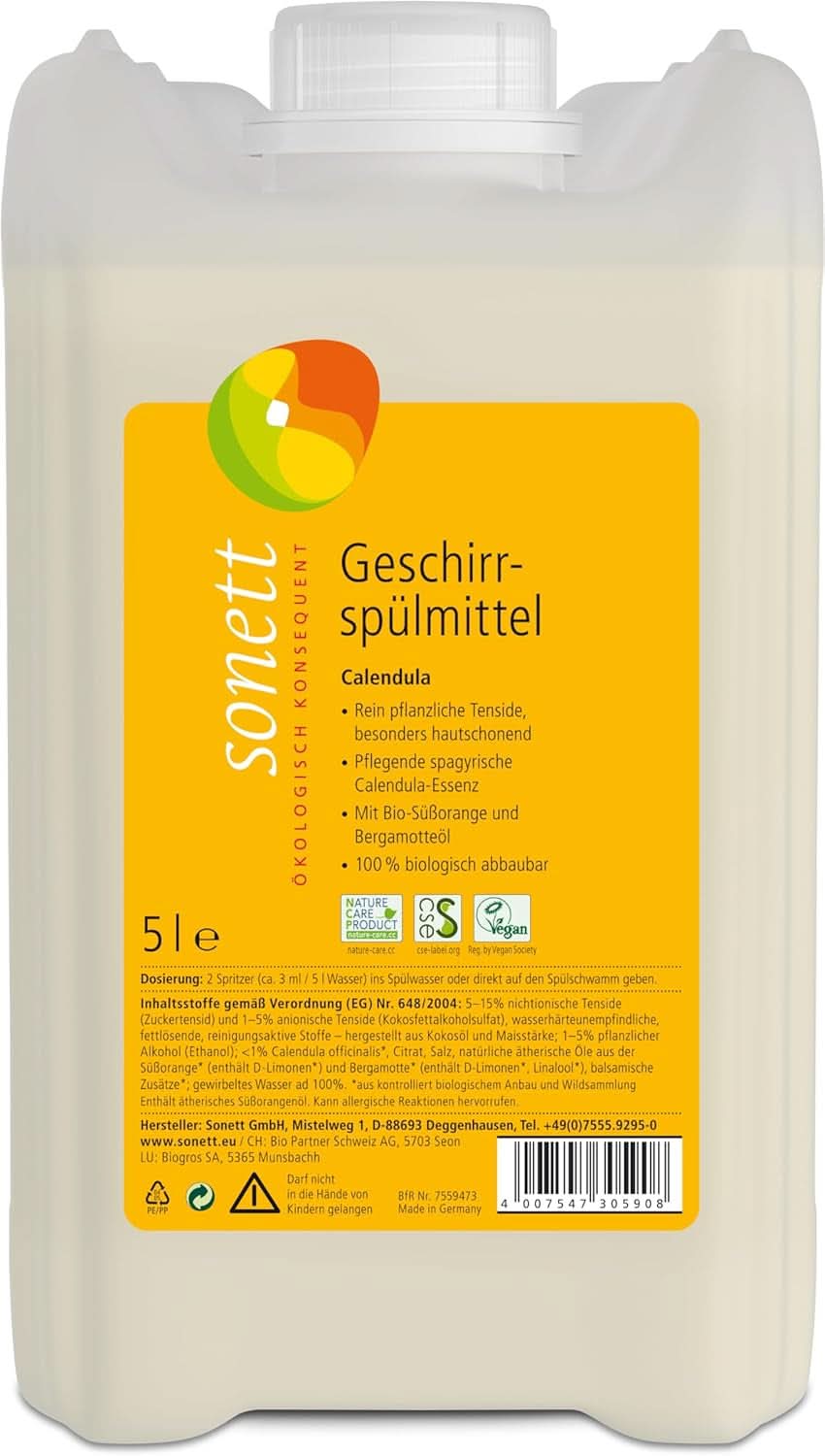 Liquide vaisselle Sonett Calendula, 300 ml Détergents de cuisine Naty Shop