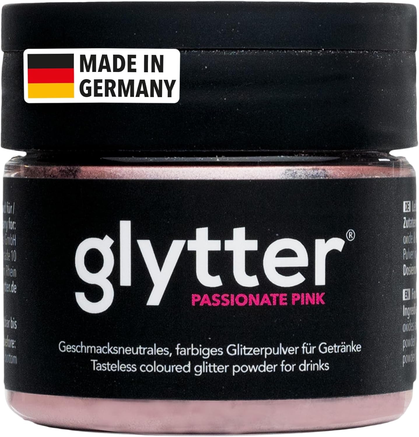 Glytter Glitter Powder For Drinks (rose) - Paillettes comestibles pour boissons et liquides, Rose, 10 grammes Naty Shop