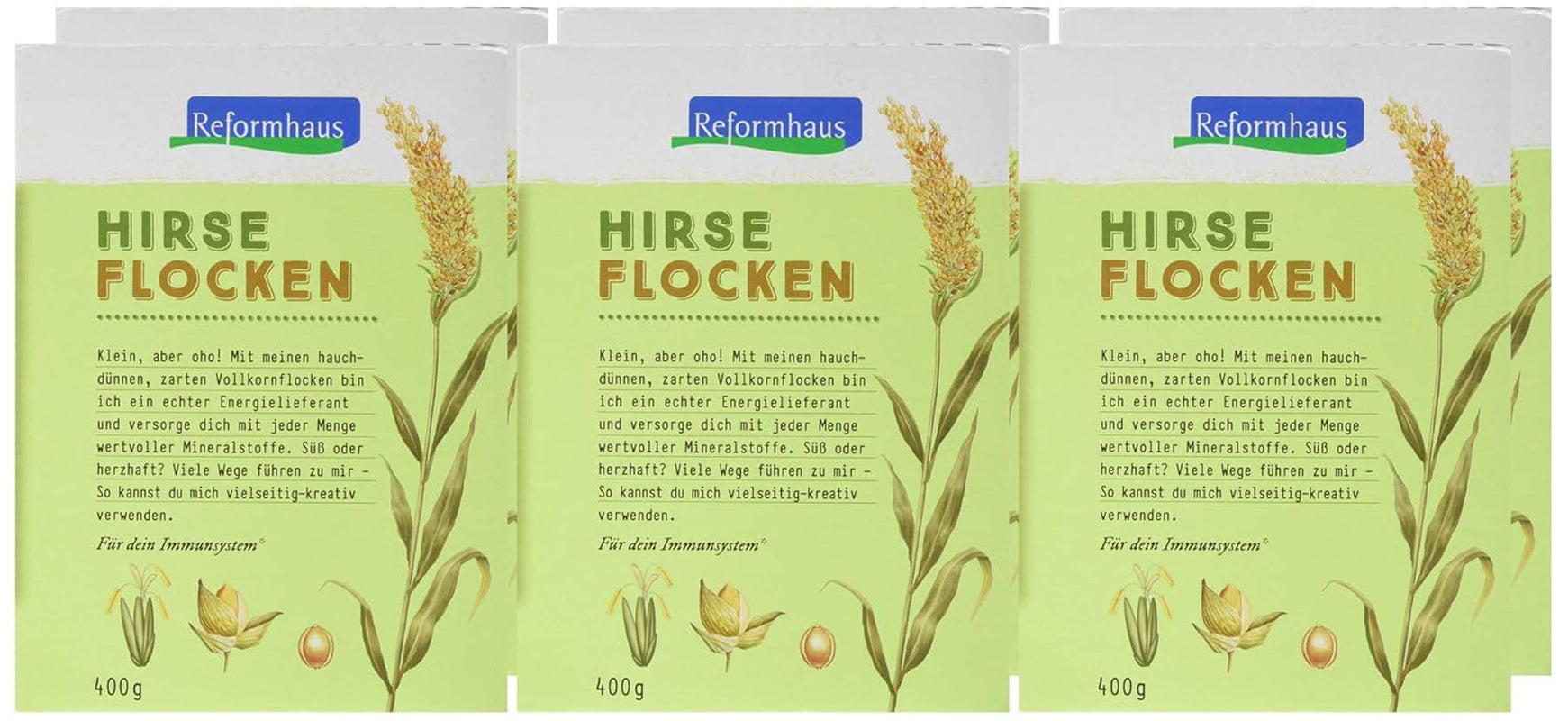 Hirse-Flocken Bio, Pack 6Er (6 X 400 G) Céréales Naty Shop