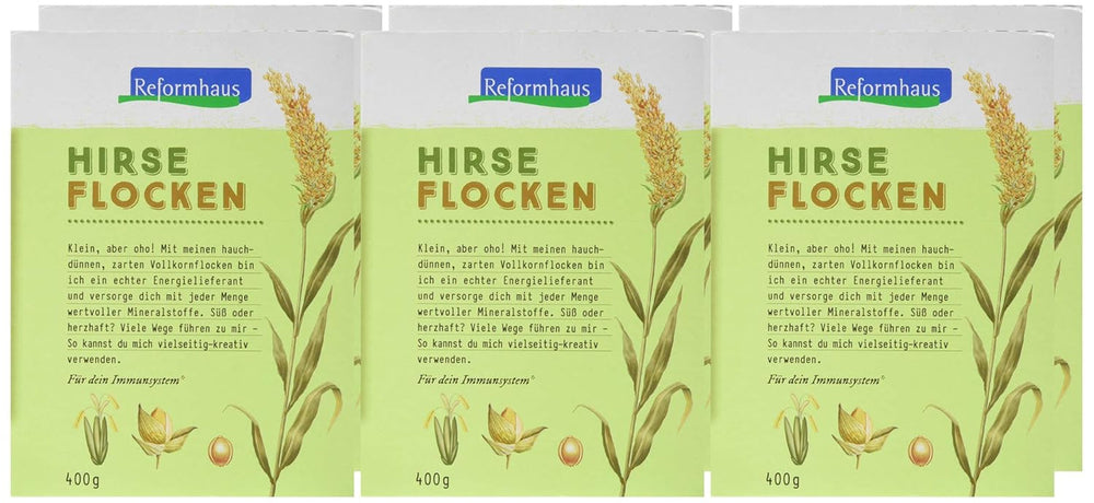 Hirse-Flocken Bio, Pack 6Er (6 X 400 G) Céréales Naty Shop