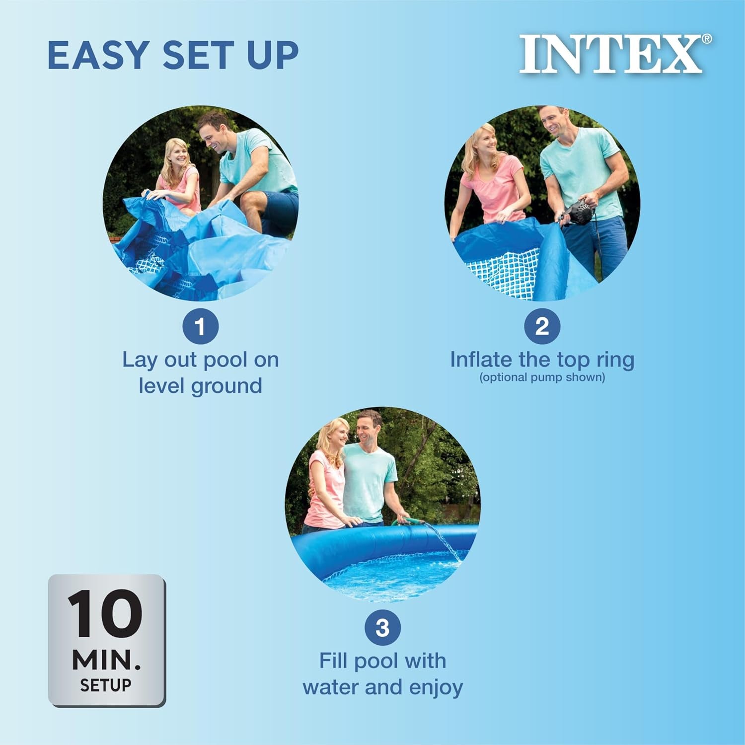 Piscine Hors Sol Intex Easy Set, 305 x 76 cm, Bleu, 28120NP